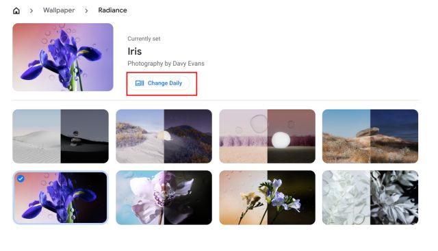 మీ Chromebookలో డెస్క్టాప్ నేపథ్యాన్ని మార్చండి